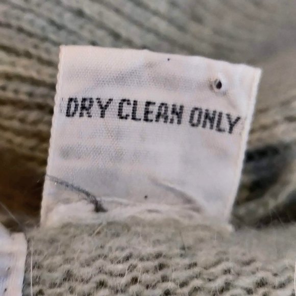 JH Collectibles Womens Vtg Pale Green Wool/Angora Open Shawl Collar Cardigan L - Picture 12 of 12